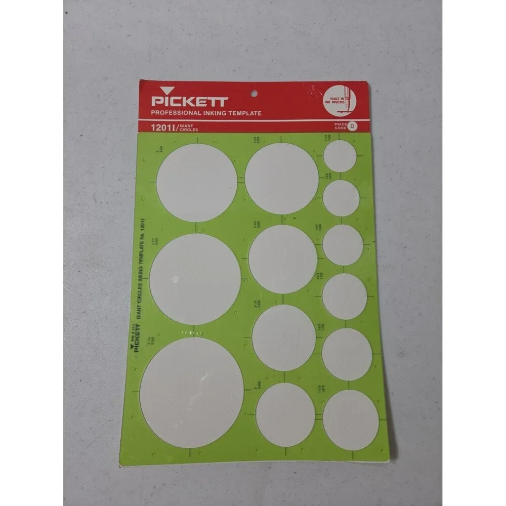Pickett Template 1201-I Giant Circles Green NEW